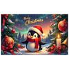 Holiday Decor Banner Penguin Theme Christmas Tree Banner Merry Christmas Banner Holiday  For Home Decoration Holiday Indoor