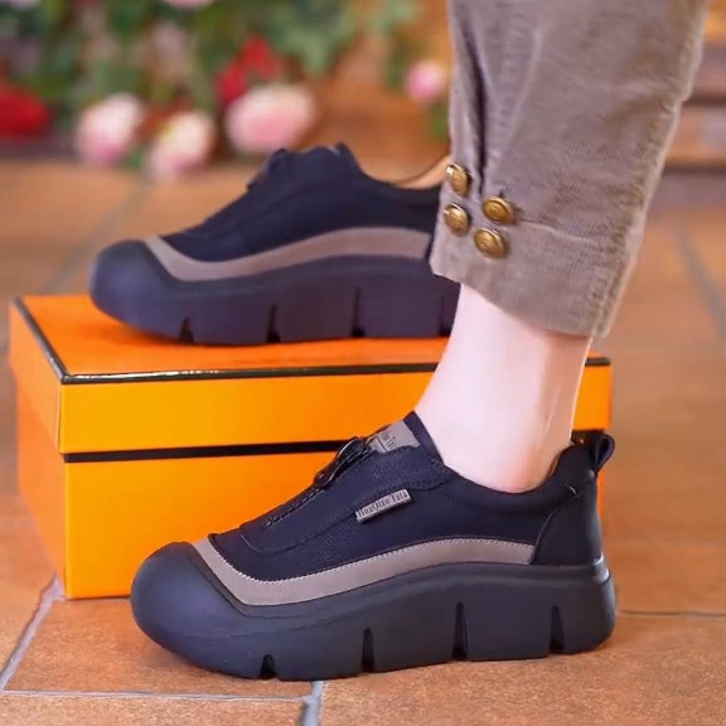 Women's Shoes 2025 Autumn New Zipper Hollow Fashion Casual Versatile Retro Sandals Soft Sole Soft Surface Women's Shoes Ins