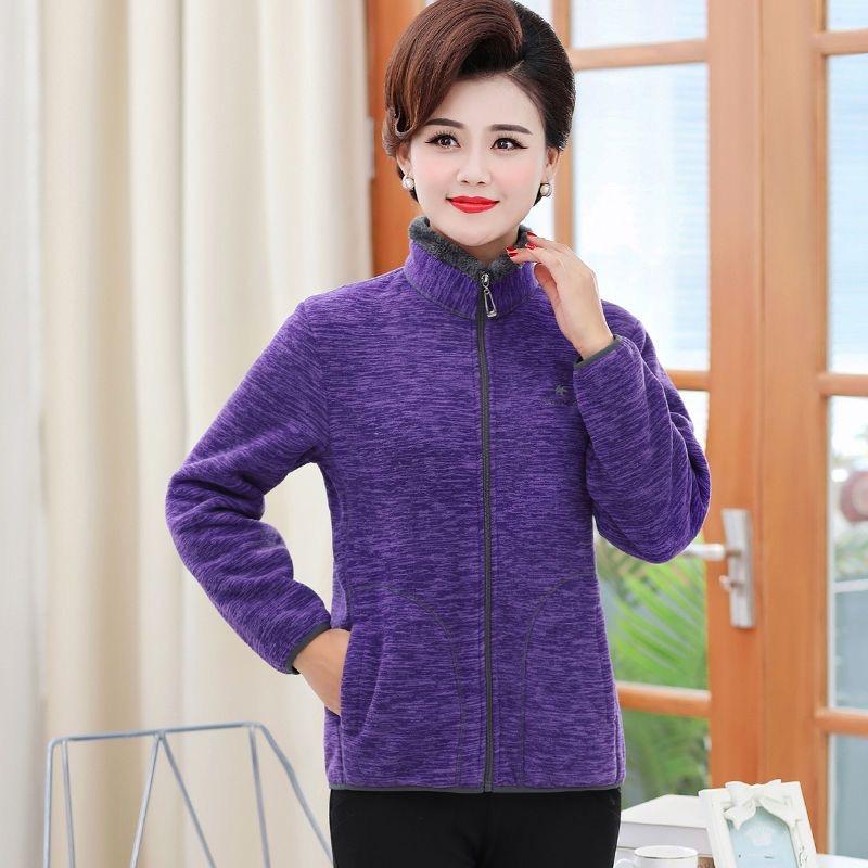 Polar Fleece Jacket Women  Autumn and Winter Thickened Double-sided Fleece Polar Fleece Jacket
