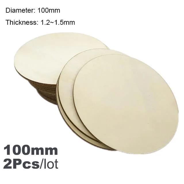New Diameter 1-10CM Natural Unfinished Round Wood Slices Circles Discs for DIY Craft Kids Christmas Painting Toys Ornament Decor