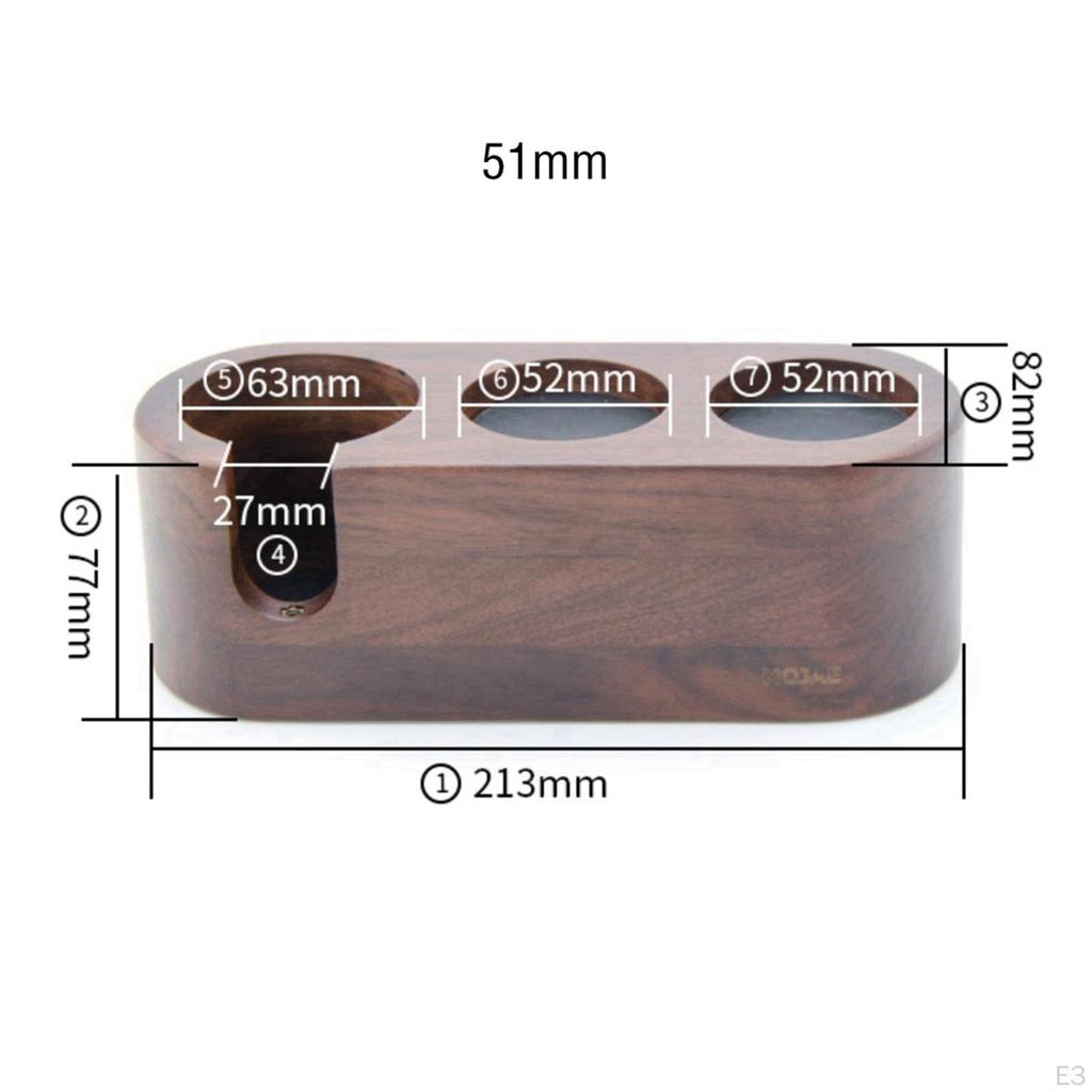 1 Piece Wood Barista Tamp Stand Espresso Tamper Mat Coffee Holder Maker