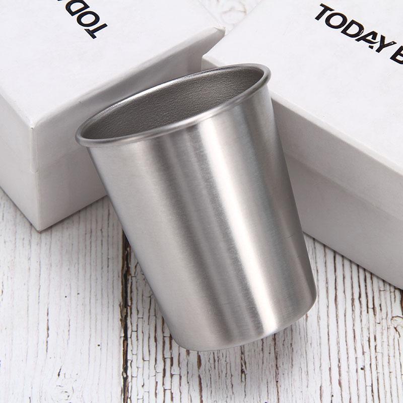 10pcs Stainless Steel Silver Cups 200ML Insulated Metal Cup 304 Drinking Beer Mug Metal Travel Drink Cup