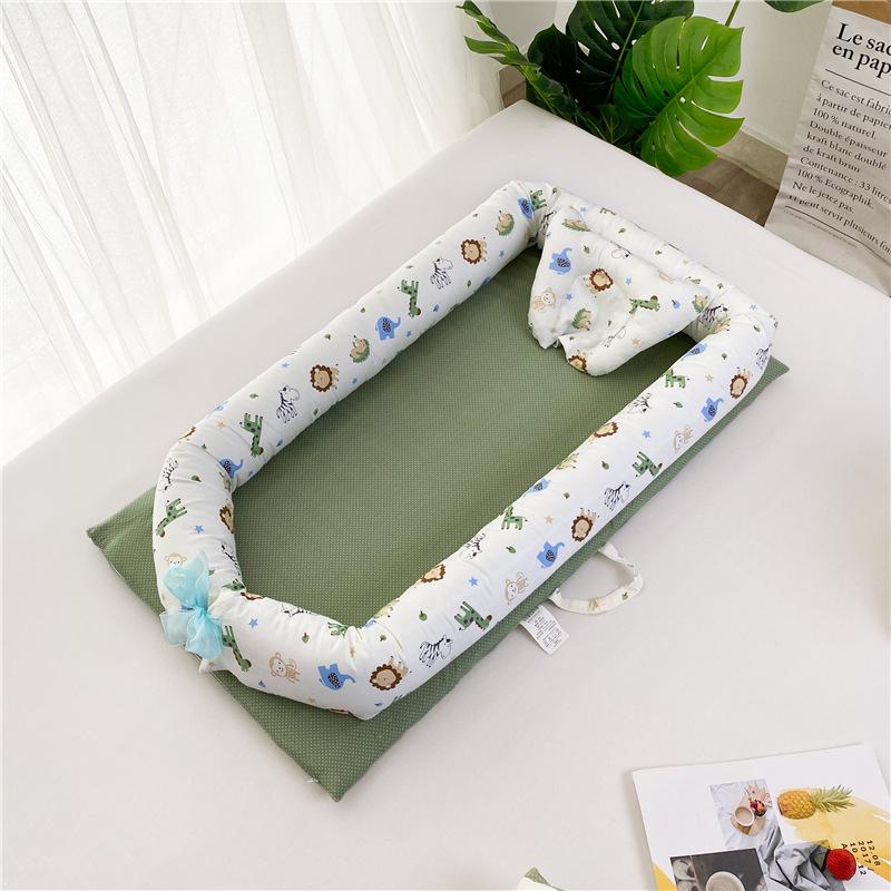 

Складная биомиметическая портативная детская кроватка: Стираемое гнездышко для новорожденных из чистого хлопка 90*50*15cm