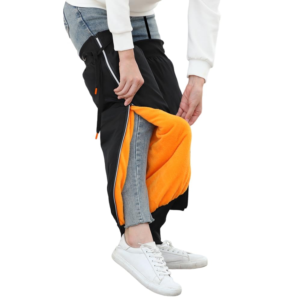 

Теплые зимние гетры для мужчин и женщин, идеально подходящие для и легко надеваемые и снимаемые, идеально подходящие для верховой езды на открытом воздухе и отличные толстые, велосипедные,