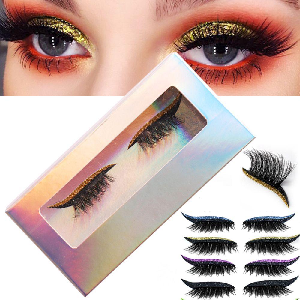Eyeshadow Color Random Lazy Eye Shadow Eyelash Patch Self Adhesive Eye Makeup Stickers Prom Makeup