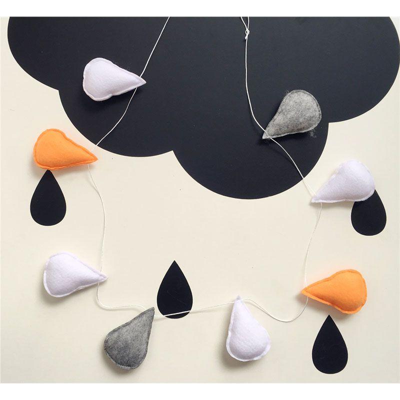 Hochwertige Baby Kinderzimmer Wolke Regentropfen Wandbild Dekor Aufkleber