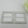 1pcs Large Square Rhinestone Buckle Silver for Scarf Shirt Garment Accessory