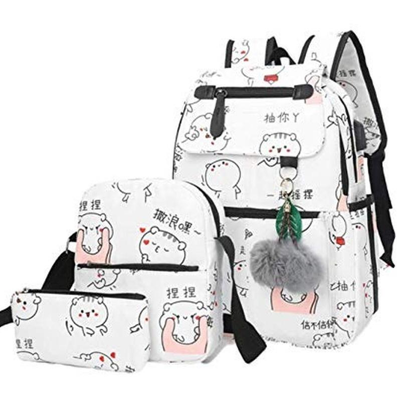 Asge женская модная школьная сумка Kawaii рюкзак с принтом для девочек повседневный водонепроницаемый рюкзак школьный подростковый рюкзак