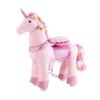 Ride On Horse, Riding Pink Unicorn Toys for Kids, No Battery Required, Smooth Wheels with Anti-Roll Stop Ring, Upgraded Raised Seat, Handles, Pedals,