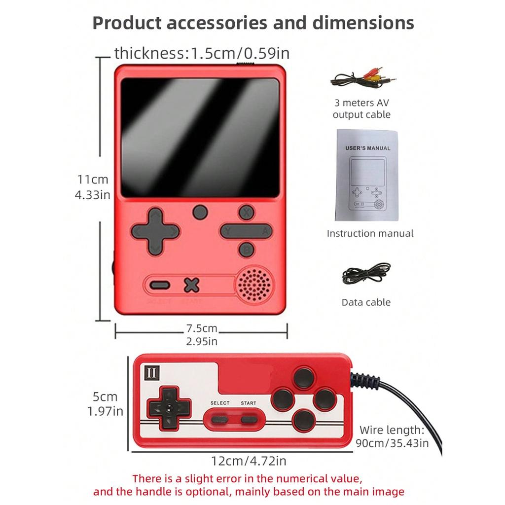 M6 Handheld Spielkonsole Einzel Doppel Kinder 500 Spiele Retro Klassische Nostalgische Mini Handheld Geschenk