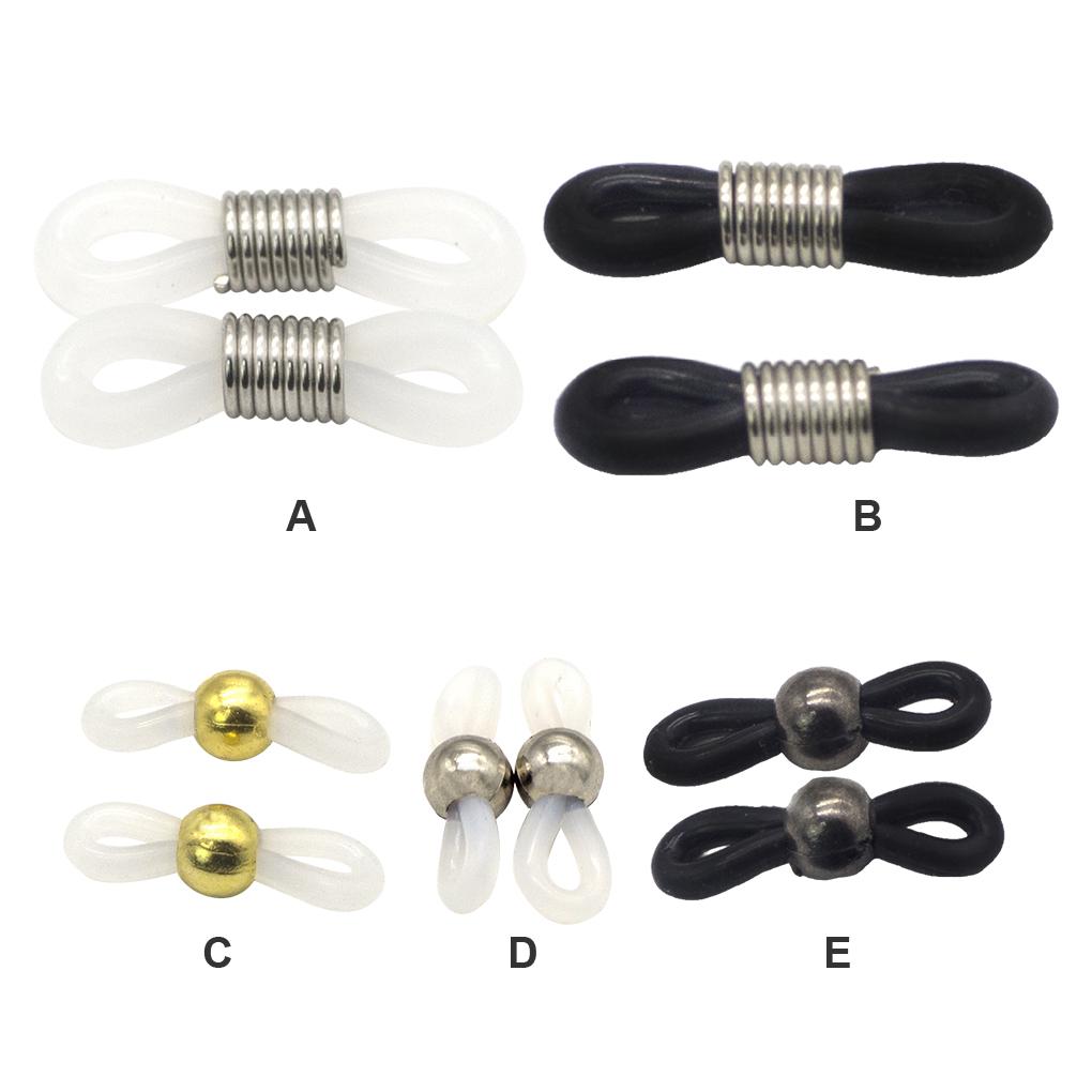 10 Pack Eye Glasses String Strap Flexible and Adjustable String Eyeglass Hooks Rubber Ends with Metal Coil Retainer Holder Gifts