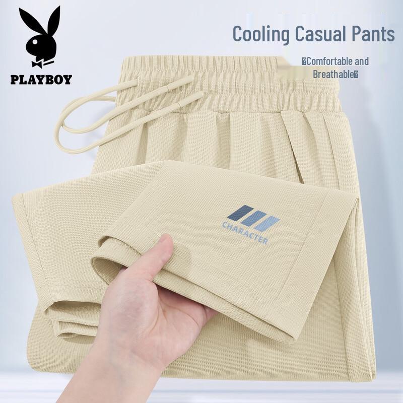 PLAYBOY Men s Waffle Casual Shorts 3XL