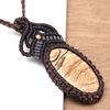 Pendant Necklace Macrame Picture Jasper The Yoga Crystal ? Gemstone Jewelry