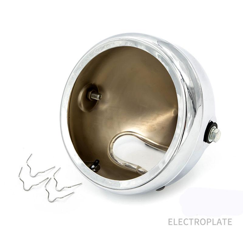 5.75-inchfor  Harley headlights housing. Motorcycle retro-style light housing. Front headlight protection cover.