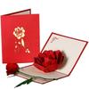 Pop-Up Valentine'S Day 3D Greeting Card Rose Card For Anniversaries Mother'S Day Weddings Women Gifts Youngsters With Envelope