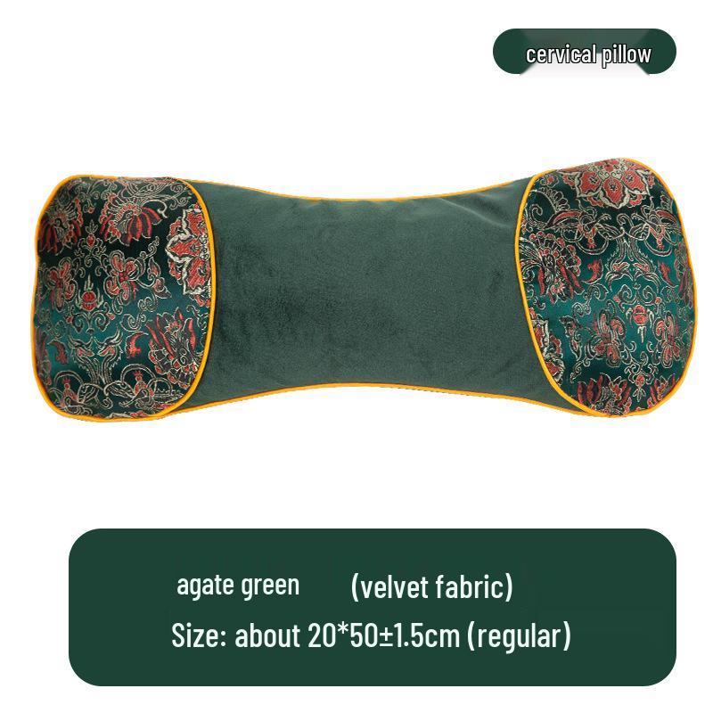 Mugwort Electric Heating Neck Pillow - Removable Cervical Support In Coarse Cloth