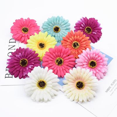 10 Stück 10cm Seiden-Gerbera Scrapbooking Hochzeit Heimdekorationszubehör DIY Weihnachtsgirlande Günstige künstliche Blumen