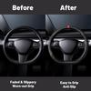 KAFEEK Carbon Fiber Car Steering Wheel Cover For Tesla Model 3 / Model Y, Breathable Leather, Anti Slip, For Tesla Accessories For Women And Men,