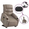 Electric Massage Recliner with Rising Assistance Cappuccino Faux Leather