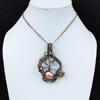 Tree Of Life Rhodochrosite Pendant Copper Wire Wrapped Pendant Gemstone Pendant Very Pretty Copper Jewelry Anniversary Gift Handmade Jewelry