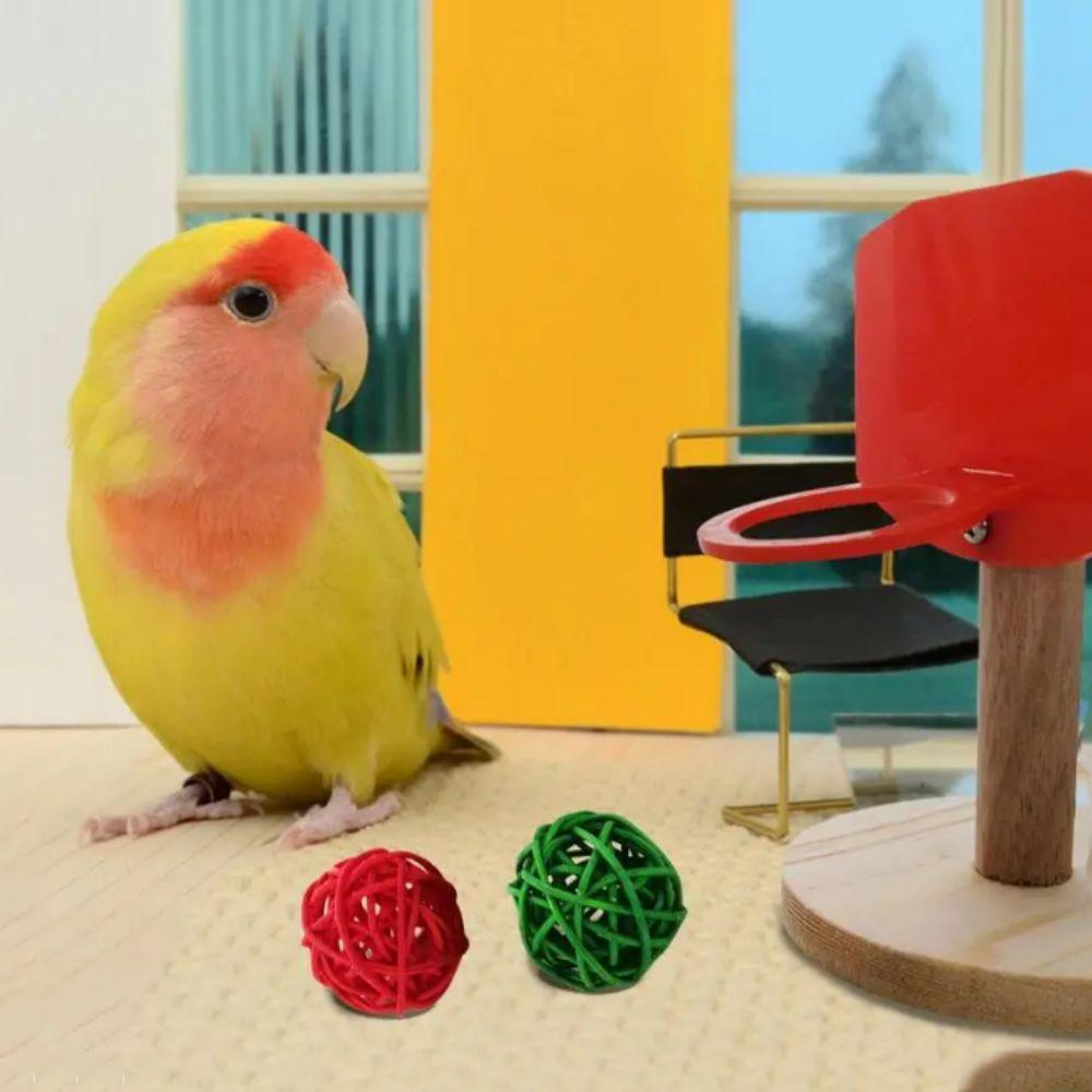 Bite Resistant Bird Toy Basketball Toys Mini Basketball Hoop Parrot Toys  Relieve Boredom
