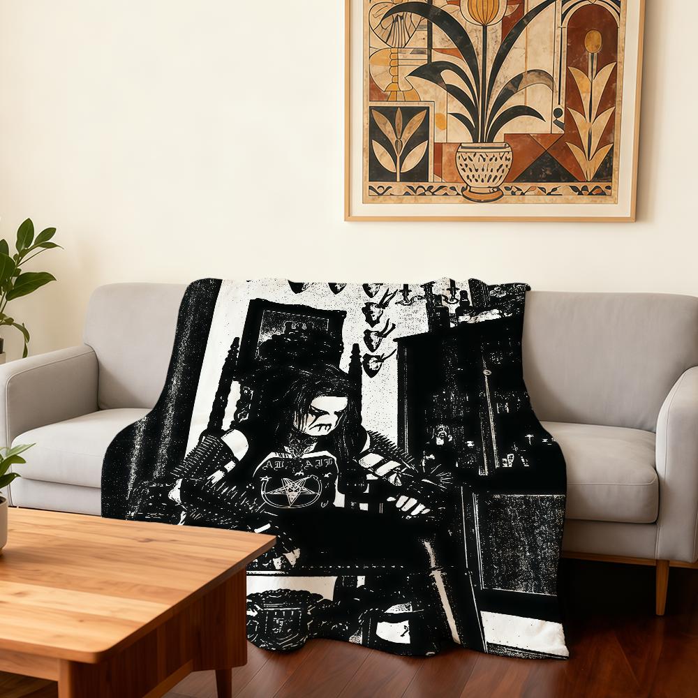 S-Satanic W-Warmaster Band Blanket Super Warm Comfortable Plush Throw Blanket Child Home Sofa Bedroom Gift