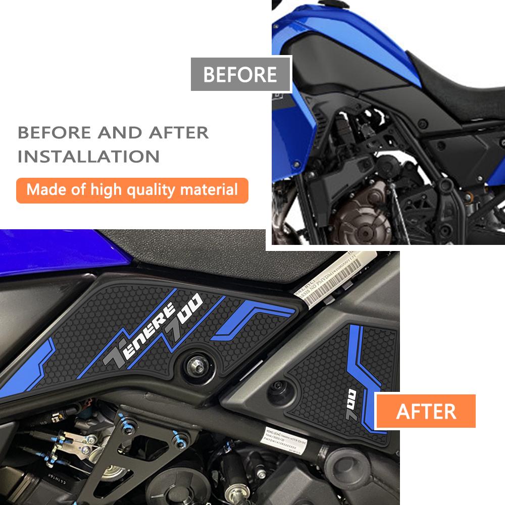 For YAMAHA Tenere 700 T700 XTZ 700 2019-2023 Protector Anti Slip Tank Pad Sticker Gas Knee Grip Traction Side Pad Decal
