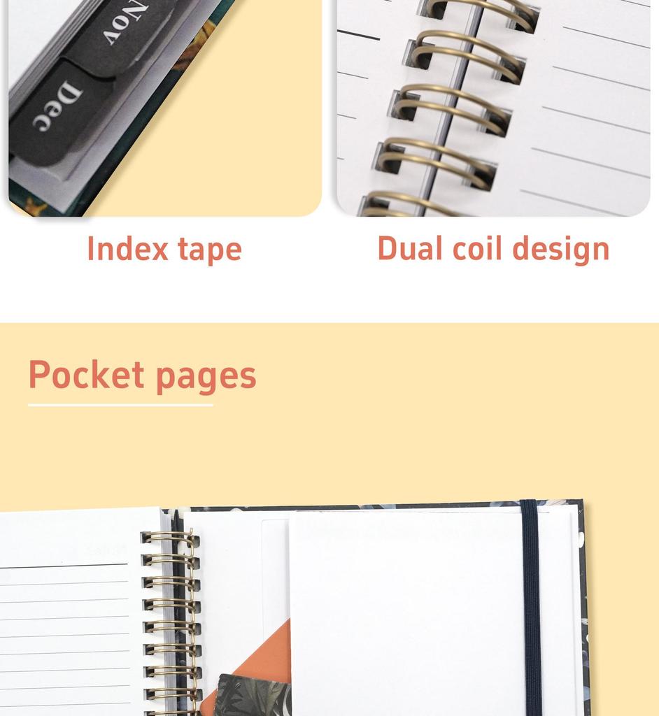 A5 Spiral Notebook: Customizable English Weekly Planner