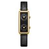 Montre rectangulaire française vintage pour femme à quartz pour un style bureau