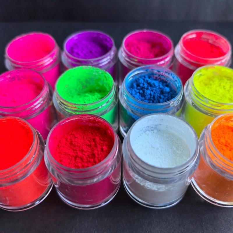12-teiliges UV-Glitzerpulver-Set Lebendige Kunstpigmente für Basteln &