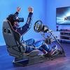 VEVOR Racing Wheel Stand, Heavy-Duty Simulator Cockpit Steering Stand with Dual-Rail Dual-Arm, Fit Logitech G25,G27,G29,G920,G923