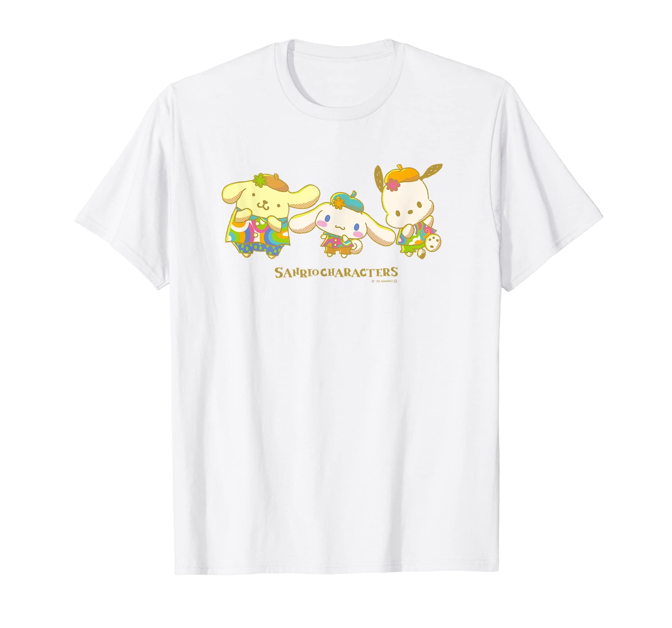

Футболка Pompompurin Pochacco Cinnamoroll Pose [Рекомендуется в качестве подарка на День святого Валентина]