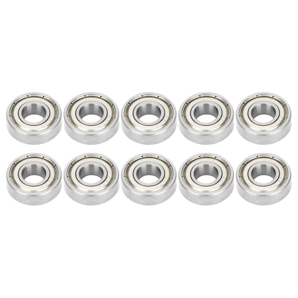 10Pcs Deep Groove Ball Bearing High Speed Double Sealed Radial Ball Bearing 698Z 8mm ID 19mm OD 6mm