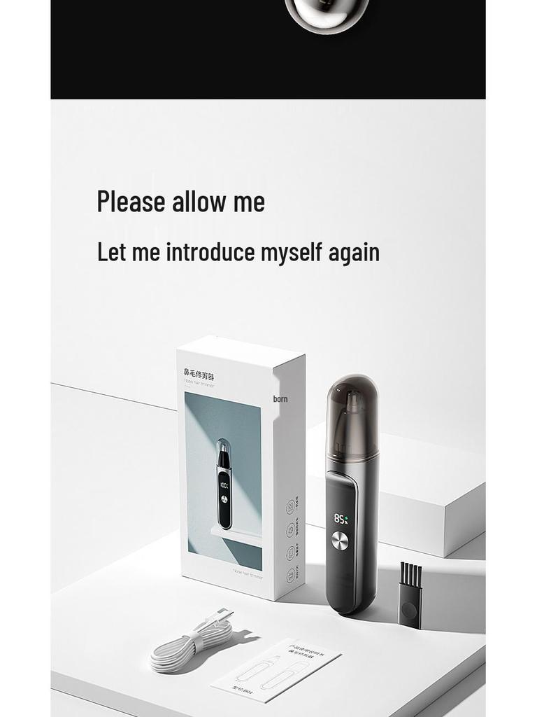 Men's Rechargeable Electric Nose Hair Trimmer & Shaver