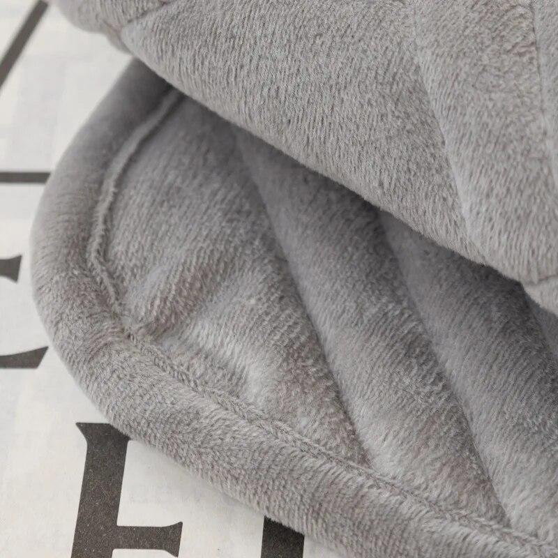 Winter Thickened Plush Sofa Mat Dust Proof Anti Slip Sofa Cover Pillowcase  Solid Color Checkered Sofa Backrest Armrest Towel