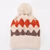 Women's Autumn Winter Plush Warm Knit Hat Chenille Soft Wave Wool Ball Wool Hat