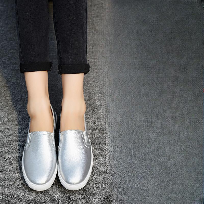 New Flat Women's Single Shoes Casual Board Shoes and Loafers