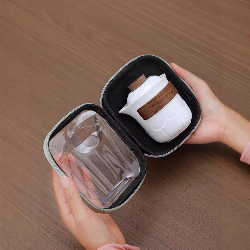 Outdoor Travel Kung Fu Tea Set Household Simple Portable Express Cup Company Opening Event Souvenir
