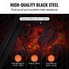 X-Marks Fire Pit Grill Grate, Foldable Round Cooking Grate, Heavy Duty Steel Campfire BBQ Grill Grid with Handle and Support X Wire, Portable Camping