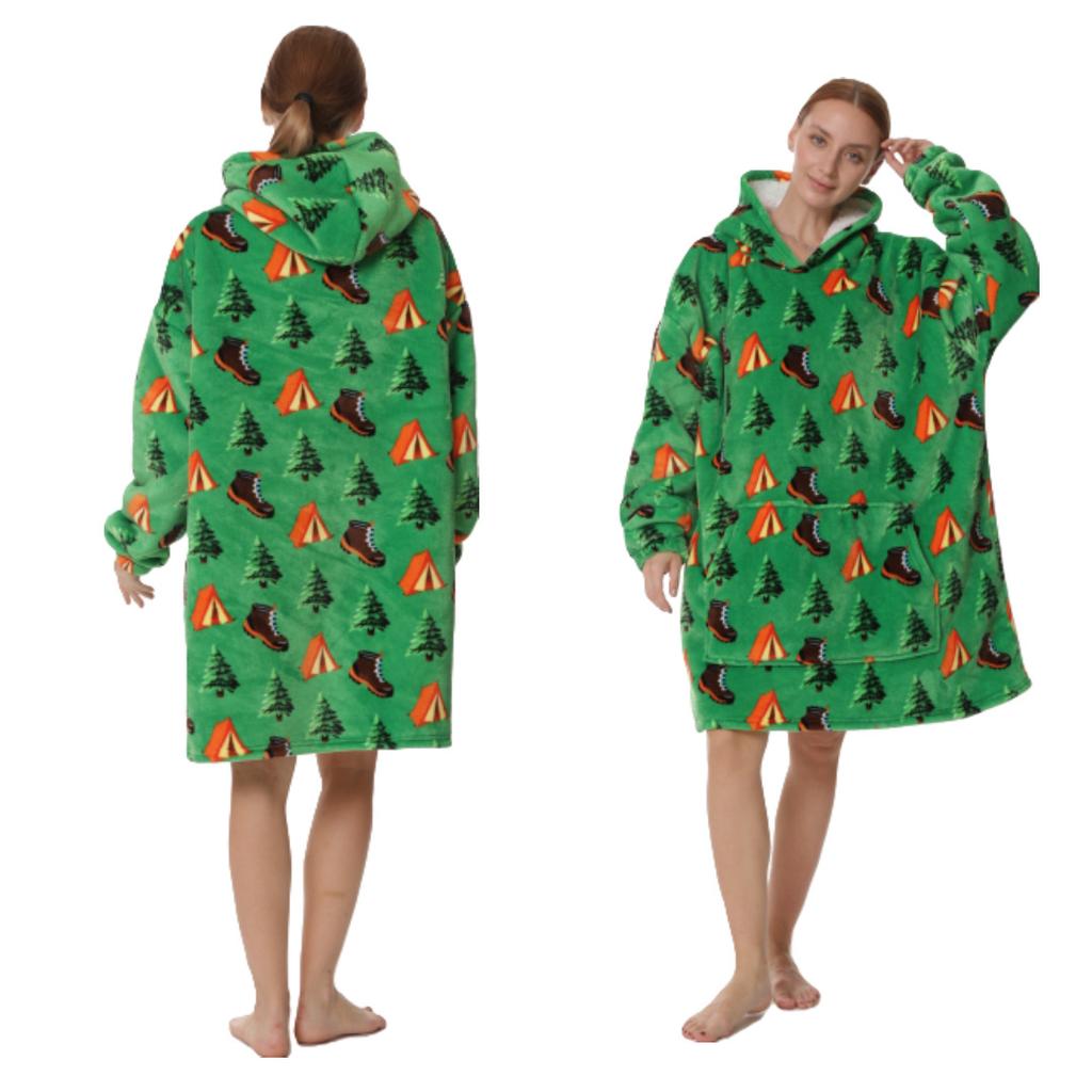 1 Stück Kapuzenpullover für Erwachsene, Kaltwetterkleidung, Hauskleidung, Flanell-Pyjama