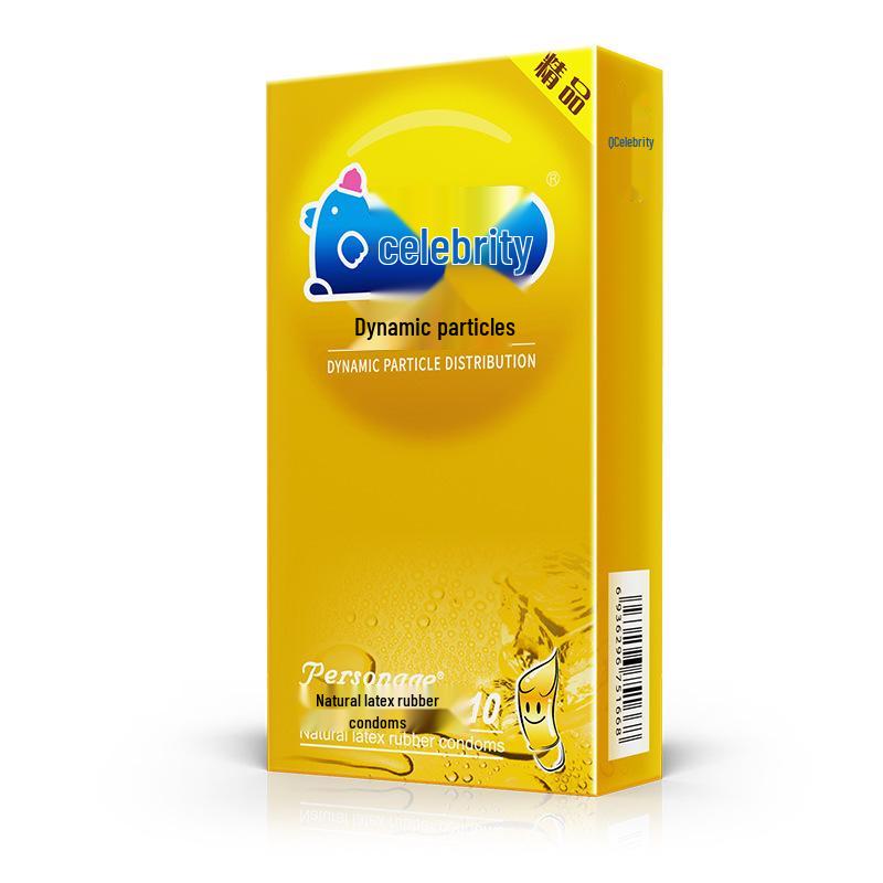 Celebrity Ultra-Thin 002 Gepunktete Kondome 10er-Pack: Ideal für Hotel- und Familienplanungsnutzung