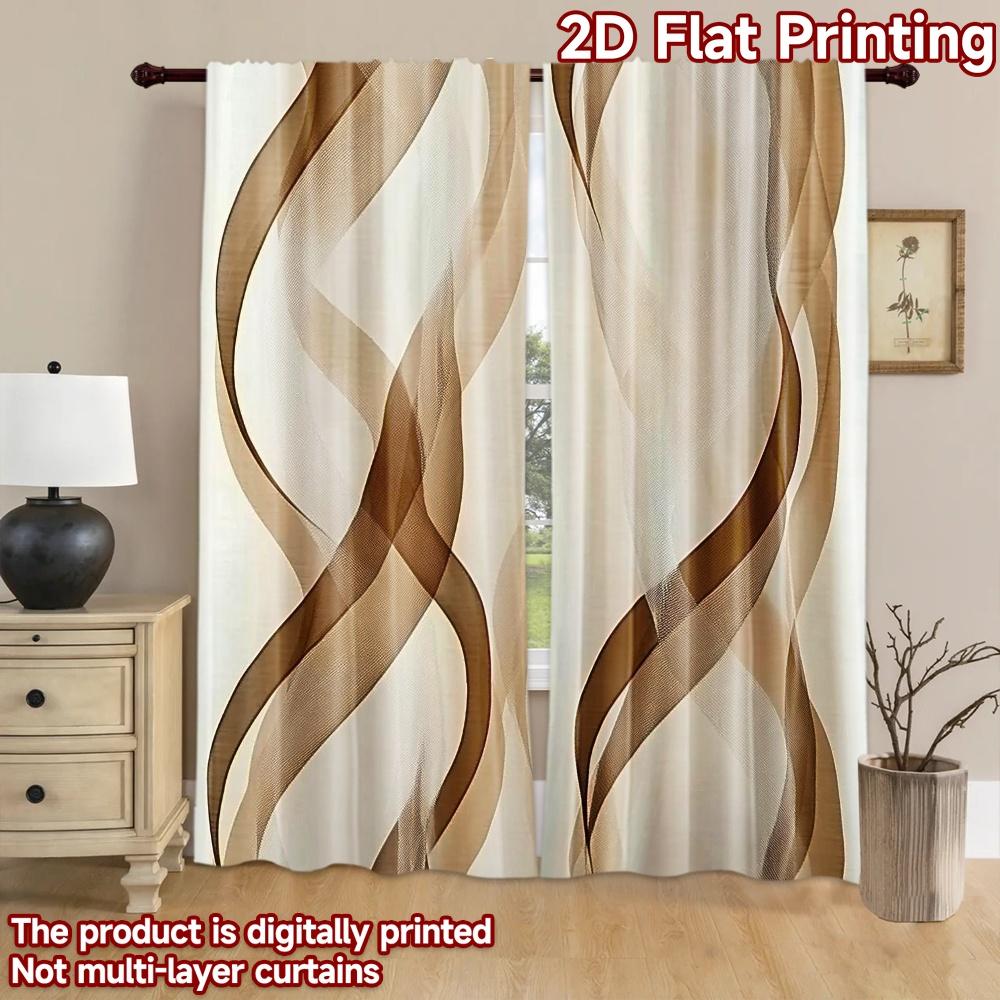 2D flat Photography Backdrop Popular Background cloth Brown Waves 100% Polyester Vibrant Reunion Perfect for Suitable for