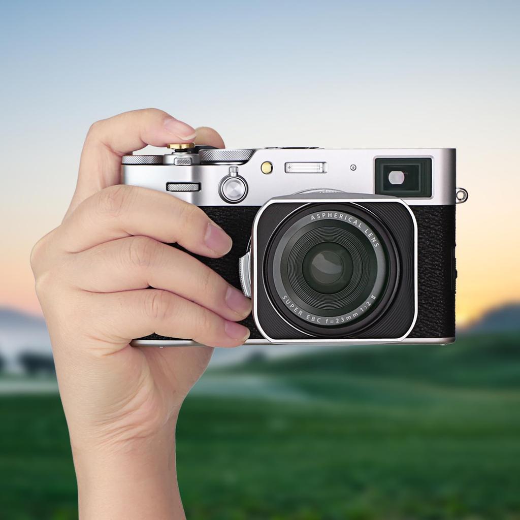Haoge Metal Hot Shoe Rest Hand Grip for Fujifilm X100VI and X100V Black THB-X2B Thumb-Up Cameras,
