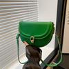 Trendy French Style Chic Saddle Bag For Women With Elegant Pu Material Design