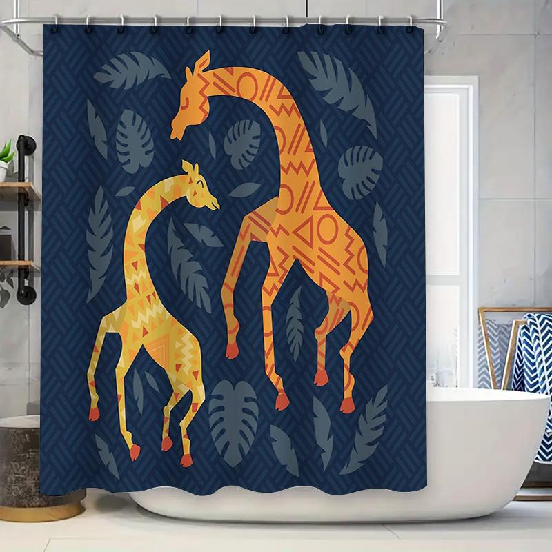 

Animal Zebra Pattern Shower Curtain African Wildlife Decor Bathroom Fabric Backdrop 90x180cm
