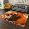 3D Grizzy and The Lemmings Cartoon Carpet Rug for Bedroom Living Room Sofa Home Decor,kids Game Area Rug Non-slip Floor Mat Gift