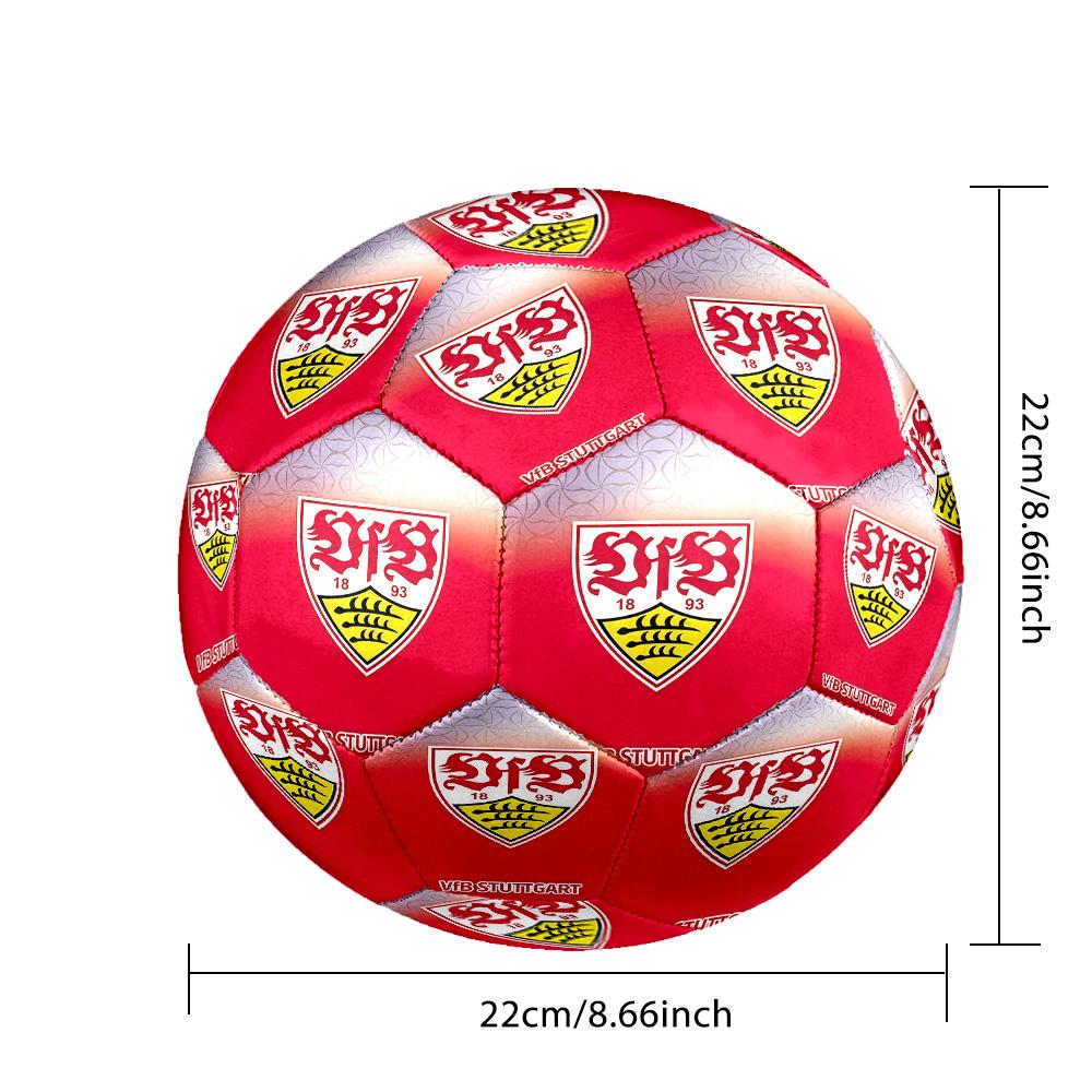 Stuttgart Football Club Indoor Soccer Ball Size 5 Colorful All Ages Machine Stitched PVC Competition Ready Durable High-Bounce