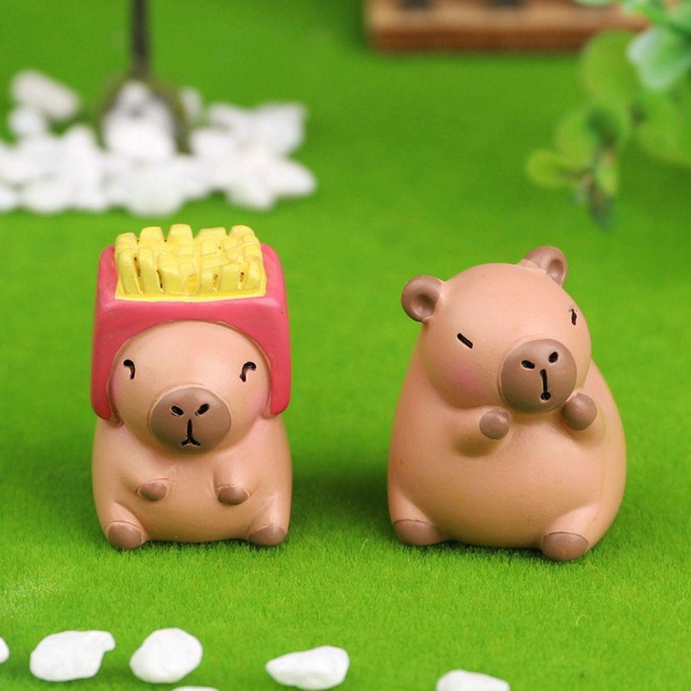 3D Capybara Action Figures Cute Simulation Capybara Model Simulation Mini Capybara for Home