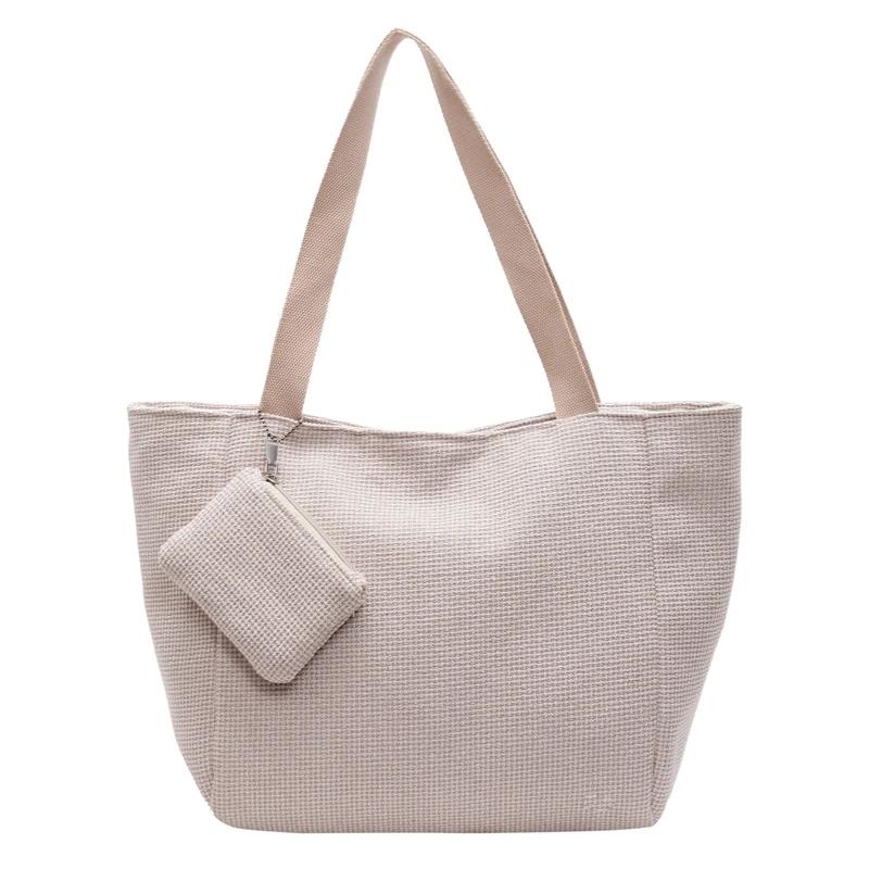 

Fashi Women s Bag Classic Canvas Women s Handbag 2026 New Versatile Commuting Women s Shoulder Bag Tote Bag бежевый