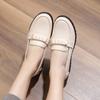 Fashion Single Shoe Leather Soft Soled Middle-aged Women's Casual Leather Shoes Mother's Shoes